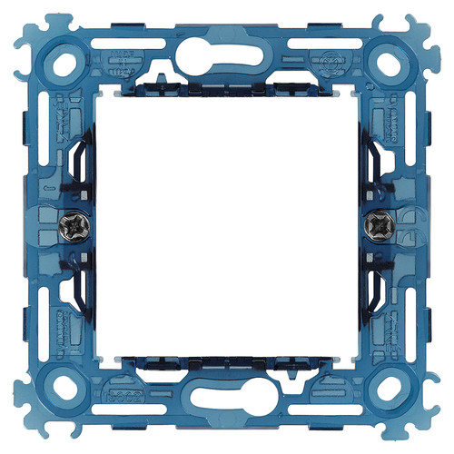 Vimar ARKÉ 2-Module Mounting Frame, For 60 mm Round Boxes, 71 mm Centers, Claw Mount - Apollo Lighting