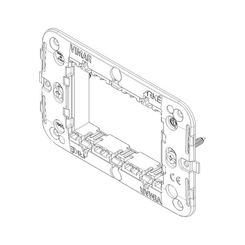 Vimar - ARKÉ Series - 3 Modules Mounting Frame - Apollo Lighting