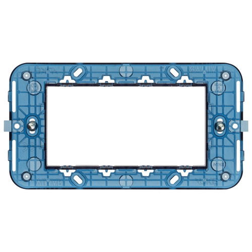 Vimar Arké 4-Module Mounting Frame, With Screws, Thermoplastic, Flush-Mount