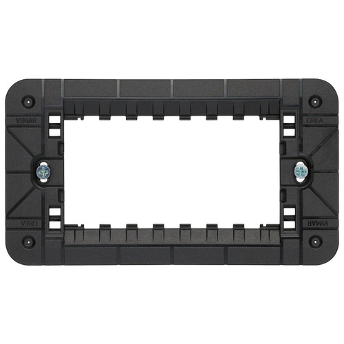 Vimar Linea 4-Module Mounting Frame, Flush Mount, With Screws, Thermoplastic - Apollo Lighting