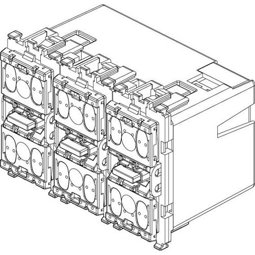 Vimar Eikon 3-Module 3-Rocker Push Button, For By-me Plus, 1M/2M Interchangeable Buttons, BUS 29V, IP40