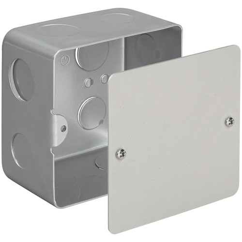 Vimar Flush Mounting Box for Floor Box, 3-Module, Zinc-Plated Metal - Apollo Lighting