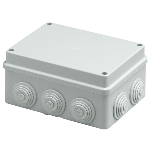 Vimar Surface-Mount IP55 Junction Box, 150x110x70mm, 20/25mm Cable Entries, 10 Inlets