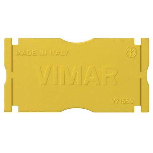 Vimar Flush-Mount Divider Screen, For V71303-06, 60x50mm, Yellow - Apollo Lighting