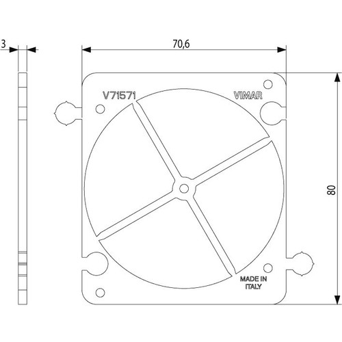 Vimar - Accessory for 2 Modules Boxes Hollow Walls - Apollo Lighting