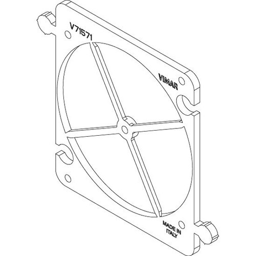 Vimar 2-Module Hollow Wall Box Mounting Frame, Centering Template, Horizontal/Vertical Coupling Joint
