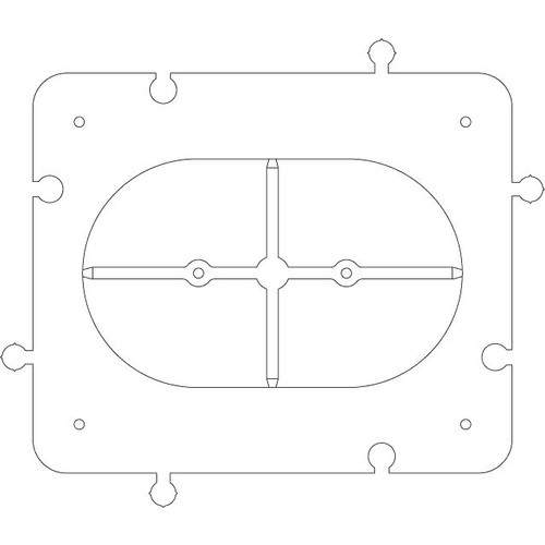 Vimar Accessory for 3-Module Hollow Wall Boxes, Frame, Centering Template, Coupling Joint