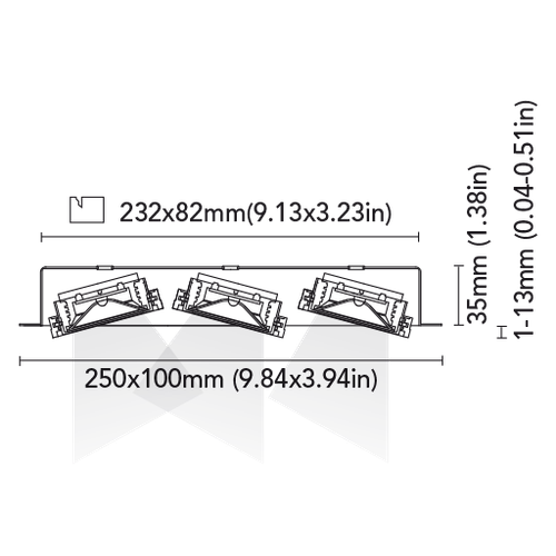 BCM - Evia 3-35H Triple Adjustable Downlight - 2700-6000K, Tunable White, 24VDC