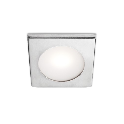 BCM - Charlotte 70 Downlight - Red LED, Polished Stainless Steel, Spring Mounted, 2W, 8-32VDC