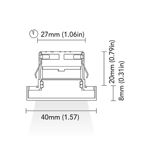 BCM - Florida 1L 40 Courtesy Lights - Polished Stainless Steel, 1.5W, Blue LED, Screw Mount, 1.5W, 8-32V, IP66