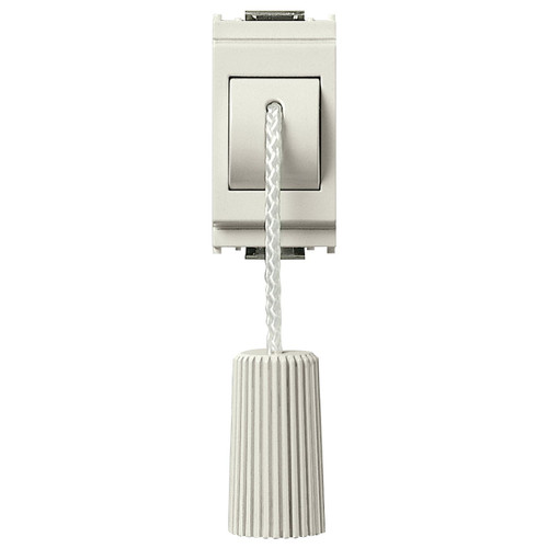 Vimar IDEA 1P NO Cord-Operated Push Button, 10A, 250V, IP40, 1.5 m Cord, Halogen-Free Thermoplastic