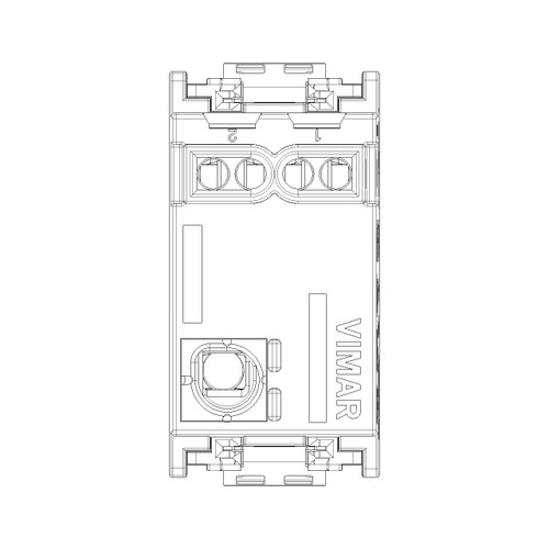 Vimar IDEA 1P NO Cord-Operated Push Button, 10A, 250V, IP40, 1.5 m Cord, Halogen-Free Thermoplastic