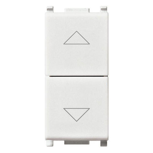 Vimar Plana 3-Position 2-Button 2-Way Switch, 2P, 10AX, 250V, Central OFF Position