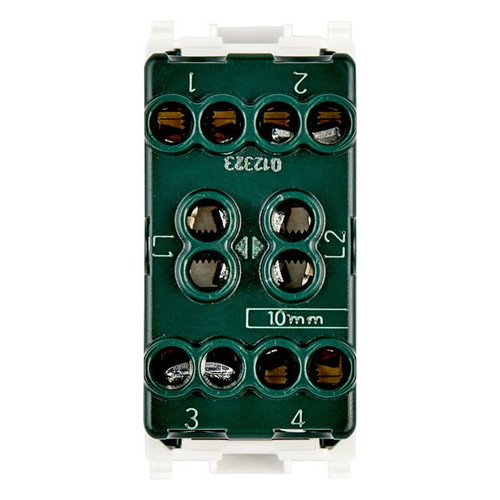 Vimar Plana 3-Position 2-Button 2-Way Switch, 2P, 10AX, 250V, Central OFF Position