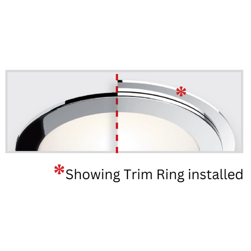 BCM - 180mm Bezel Adapter - For Ocean 155, White finish