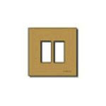 Vimar 8000 Series 2-Module Cover Plate, For 60 mm Round Mounting Boxes, Snap Fixing