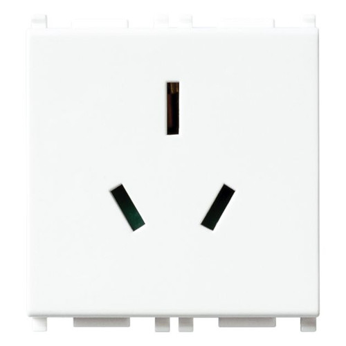 Vimar Plana 2P+E Australian SICURY Socket Outlet, AS/NZS 3112 Type I, 10A, 250V, IP20, Flush Mount