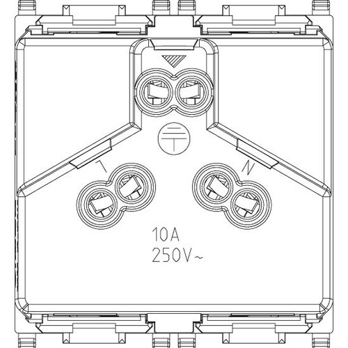 Vimar Plana 2P+E Australian SICURY Socket Outlet, AS/NZS 3112 Type I, 10A, 250V, IP20, Flush Mount