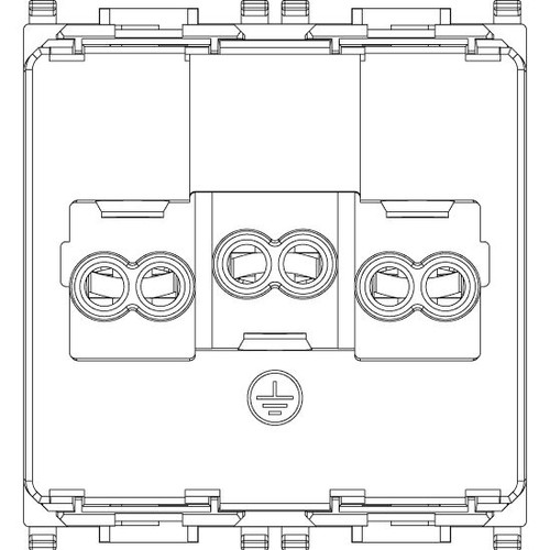 Vimar Plana 2P+E English SICURY Socket Outlet, 16A, 250V, IP20, 2 Modules, Flush Mount