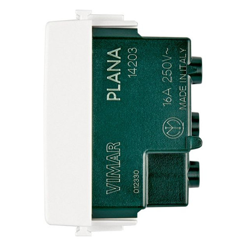 Vimar Plana 2P+E P17/11 Socket Outlet, 16A, 250V, IP20, Flush Mount