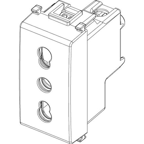 Vimar Plana 2P+E P17/11 Socket Outlet, 16A, 250V, IP20, Flush Mount