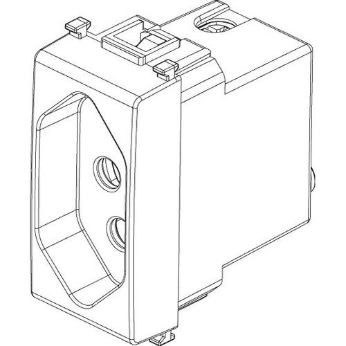 Vimar Plana 2P+E Brazilian SICURY Socket Outlet, 20A, 250V, IP20, Flush Mount, Halogen-Free Thermoplastic