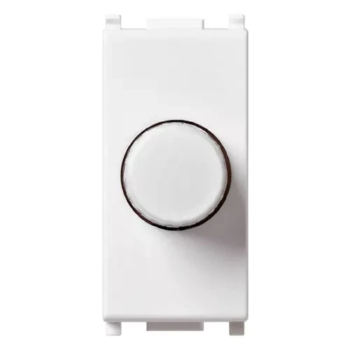 Vimar Plana Dimmer, 230V, 100-500W, For Incandescent Lamps, Push-Push Rotary Control, IP40