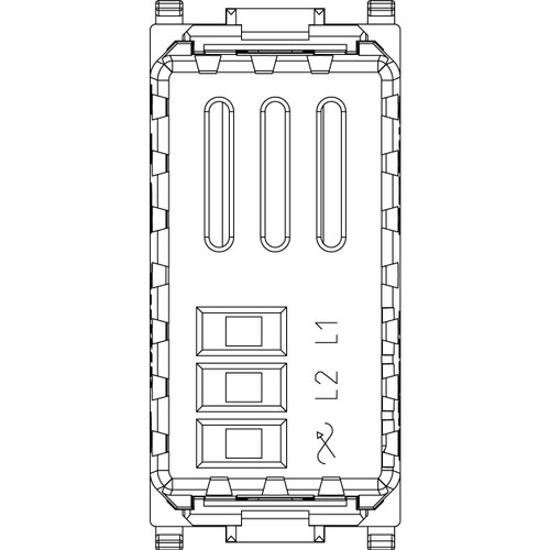 Vimar Plana Dimmer, 230V, 100-500W, For Incandescent Lamps, Push-Push Rotary Control, IP40