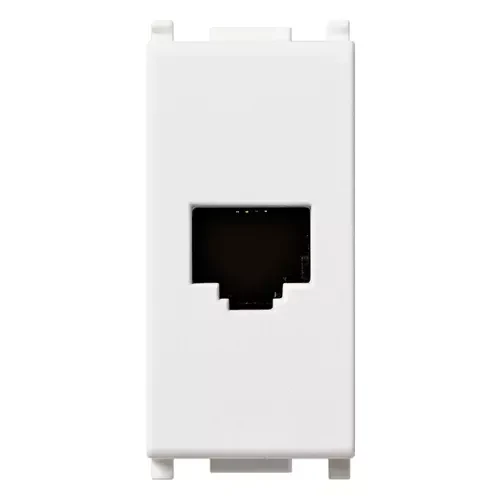 Vimar Plana RJ11 Phone Jack 6/4, Flush Mount, Screw Terminals, IP20