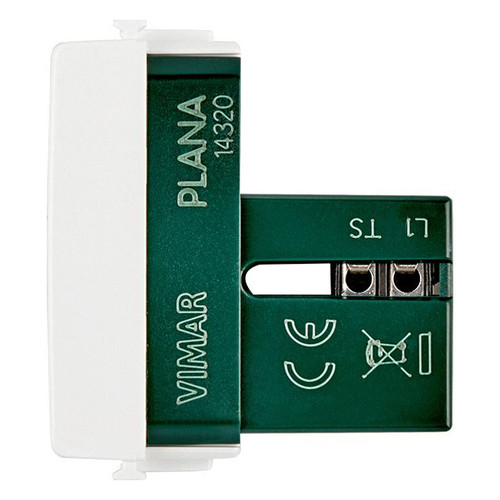 Vimar Plana RJ11 Phone Jack 6/4, Flush Mount, Screw Terminals, IP20