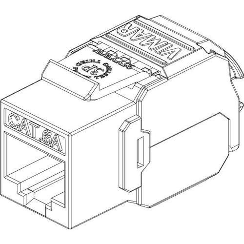 Vimar Netsafe RJ45 Connector, For 03024.E and 03303.E Patch Panels, T568A/B Universal Wiring, 8 Contacts, Insulation-Piercing Terminals