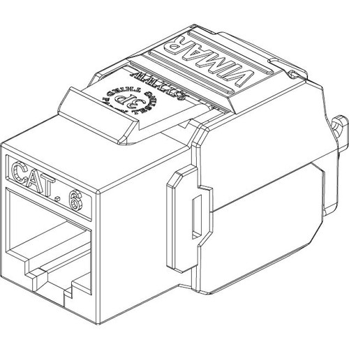 Vimar Netsafe RJ45 Connector, For 03024.E and 03303.E Patch Panels, T568A/B Universal Wiring, 8 Contacts, Insulation-Piercing Terminals