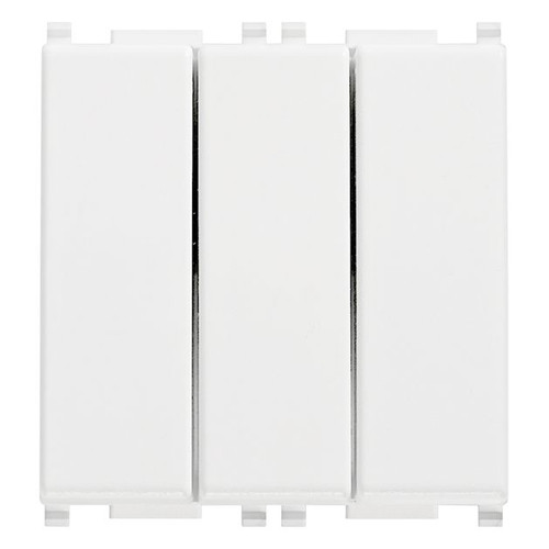 Vimar Plana Three 1P 20AX 1-Way Switches, 250V, 2-Module, Lightable, IP40 ([vimar.com][1])  [1]: https://www.vimar.com/en/int/catalog/product/index/code/14003 "Three 1P 20AX 1-way switches white - 14003 - Vimar"
