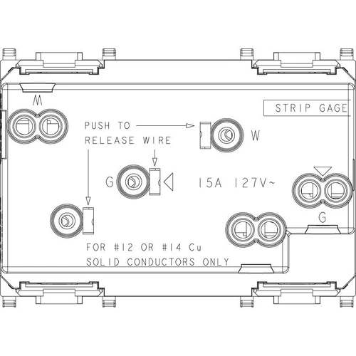 Vimar Plana Series Double 2P+E USA Socket Outlet, 15A, 127V, Flush Mount, IP20, 3-Module
