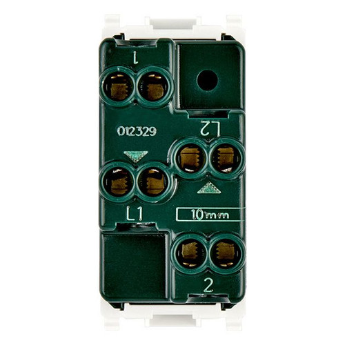 Vimar Plana Two Independent 1P NO+NO Push Buttons, 10A, 250V, IP40, Flush Mount - Apollo Lighting