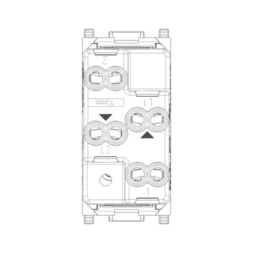 Vimar Plana Two Independent 1P NO+NO Push Buttons, 10A, 250V, IP40, Flush Mount