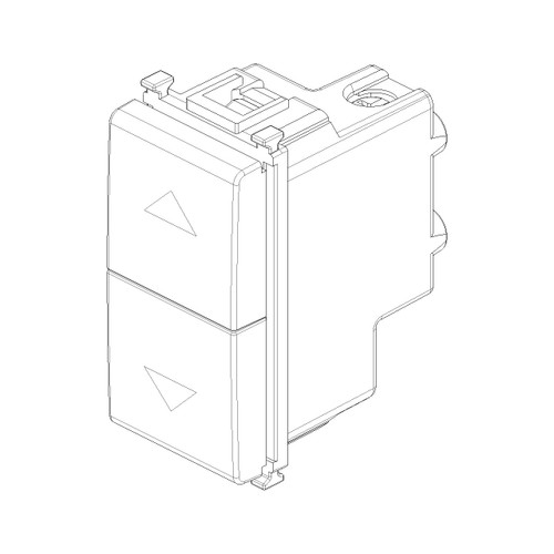 Vimar Plana Two Interlocked 1P NO+NO Push Buttons, 10A 250V, IP40 - Apollo Lighting