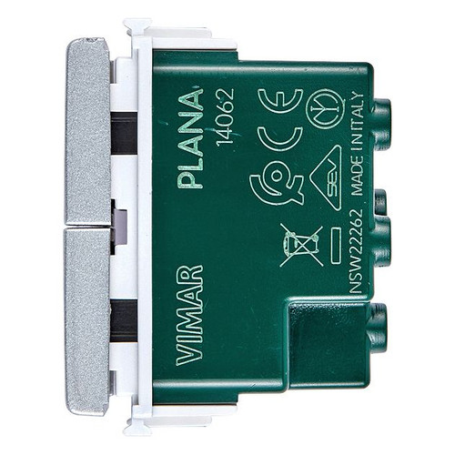 Vimar Plana Two Interlocked 1P NO+NO Push Buttons, 10A 250V, IP40