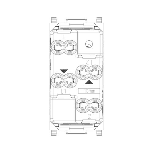 Vimar Plana Two Interlocked 1P NO+NO Push Buttons, 10A 250V, IP40