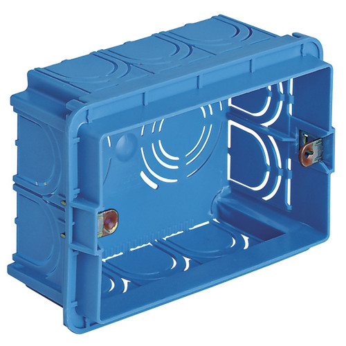 Vimar 3-Module Flush Mounting Box, For Masonry Walls, 20/25 mm Knockouts, 96 x 59 x 49.8 mm