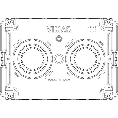 Vimar 3-Module Flush Mounting Box, For Masonry Walls, 20/25 mm Knockouts, 96 x 59 x 49.8 mm