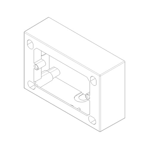 Vimar 3-Module Surface Mounting Box, For 8000, Linea and 7000, 40 mm Depth