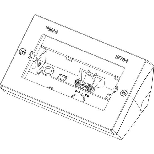 Vimar 4-Module Table Mounting Box, For Modular Domestic Switching Devices, IP20, Halogen-Free