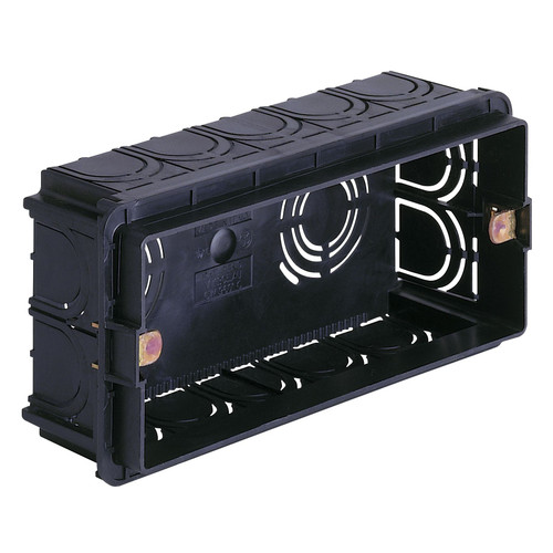 Vimar 5-Module Flush Mounting Box, For Masonry Walls, 20/25 mm Tube, 16 Inlets, Halogen-Free Plastic - Apollo Lighting