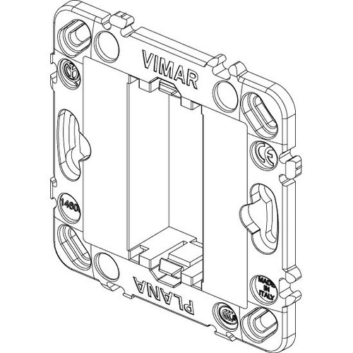Vimar Plana 1-Module Mounting Frame, Without Screws, for 60 mm Fixing Centres or 56x56 mm Flush Mounting Boxes
