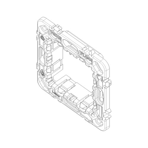 Vimar PLANA 2-Module Mounting Frame, For 60 mm Fixing Centres or 56x56 mm Mounting Boxes, 71 mm Centre Distance, Without Screws