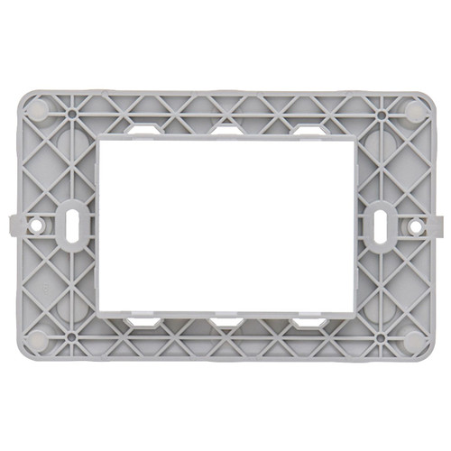 Vimar PLANA 3-Module Mounting Frame, For 3-Module Mounting Boxes, With Screws, Flush-Mounted - Apollo Lighting