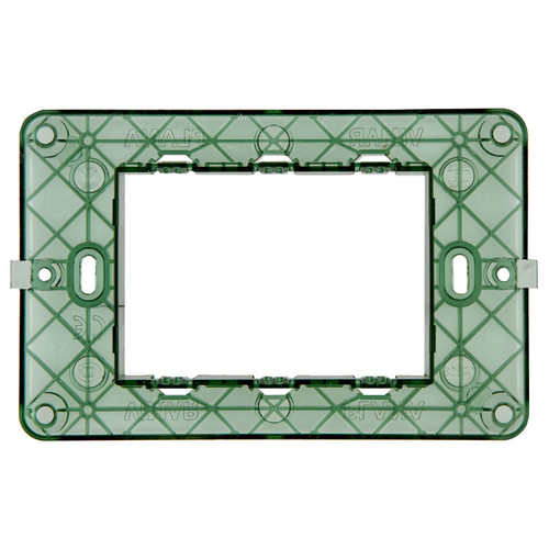Vimar PLANA 3-Module Mounting Frame, For 3-Module Mounting Boxes, With Screws, Flush-Mounted