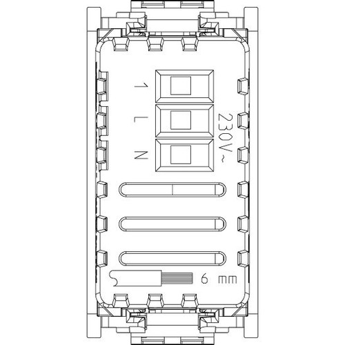 Vimar IDEA IR Relay Switch, 230V, 6A, Flush-Mount, 1-Module