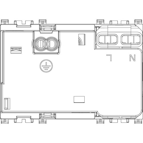 Vimar ARKÉ 2P+E P30 SICURY Outlet with C16 Circuit Breaker, 16A, 230V, 3000 A, Flush Mount, IP20